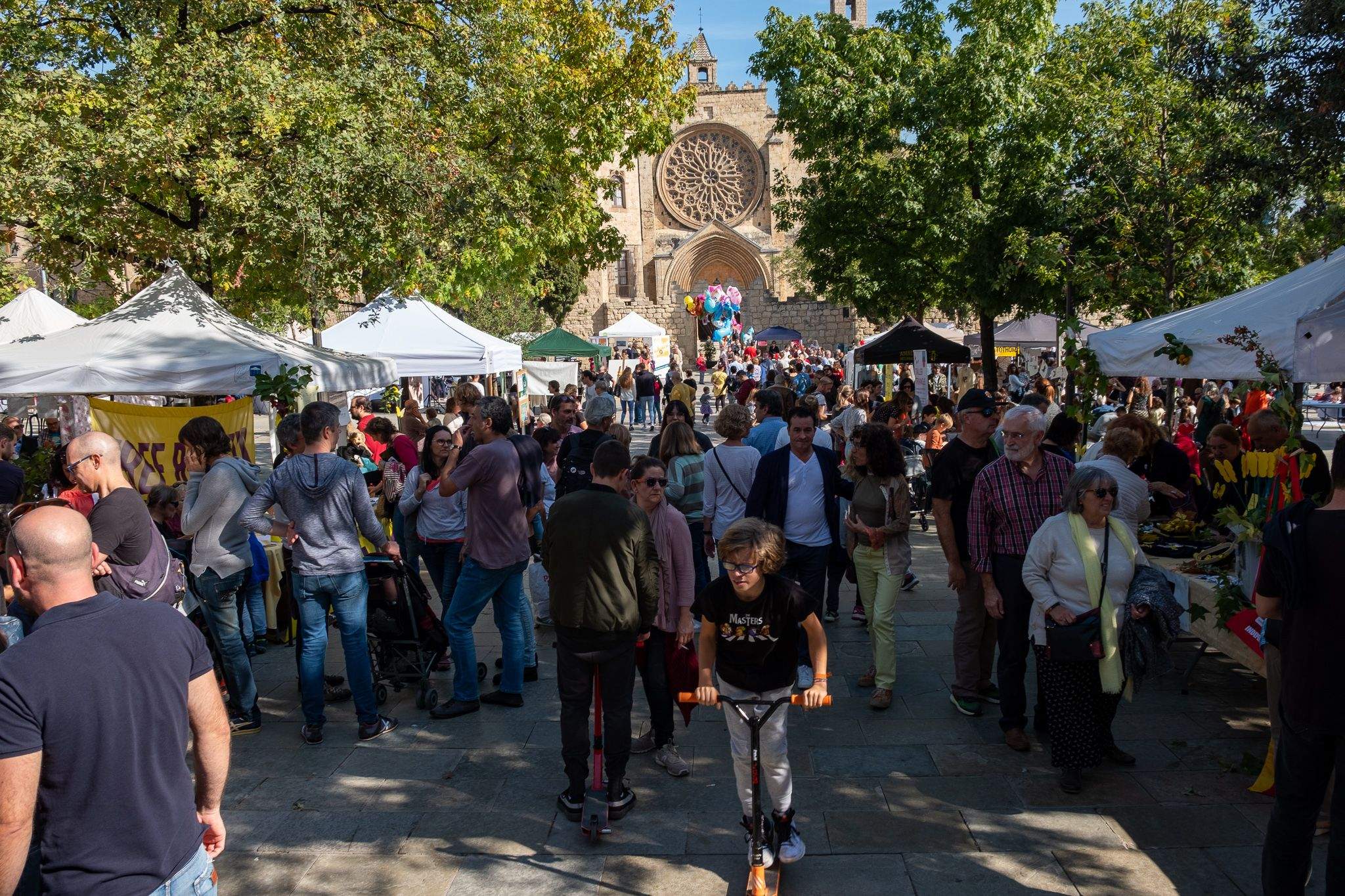 La fira d'entitats a la plaça d'octavià. FOTO: Ale Gómez
