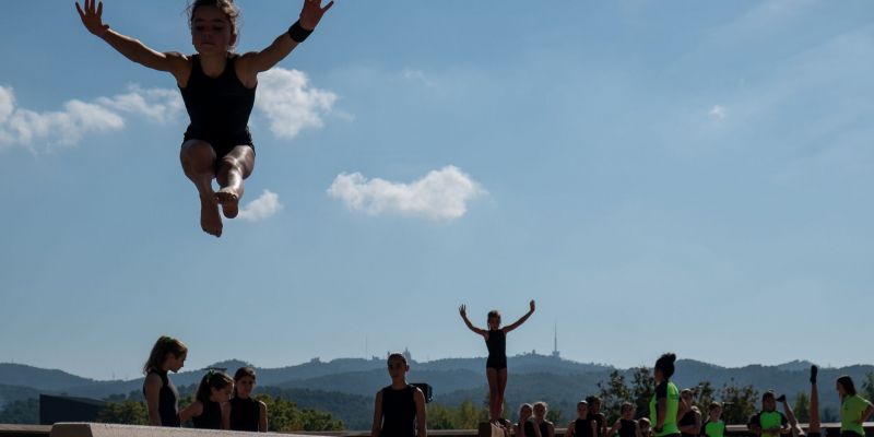 Actuació del Club Gimnàstica Artística de Sant Cugat. FOTO: Ale Gómez