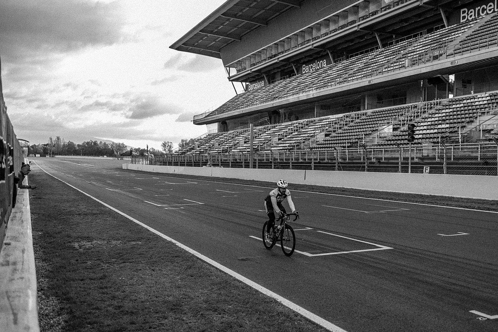 Ernst Lalleman   6am. 4 hours to go to finish the  Gran Fondo 24h.   Circuit de Barcelona Catalunya