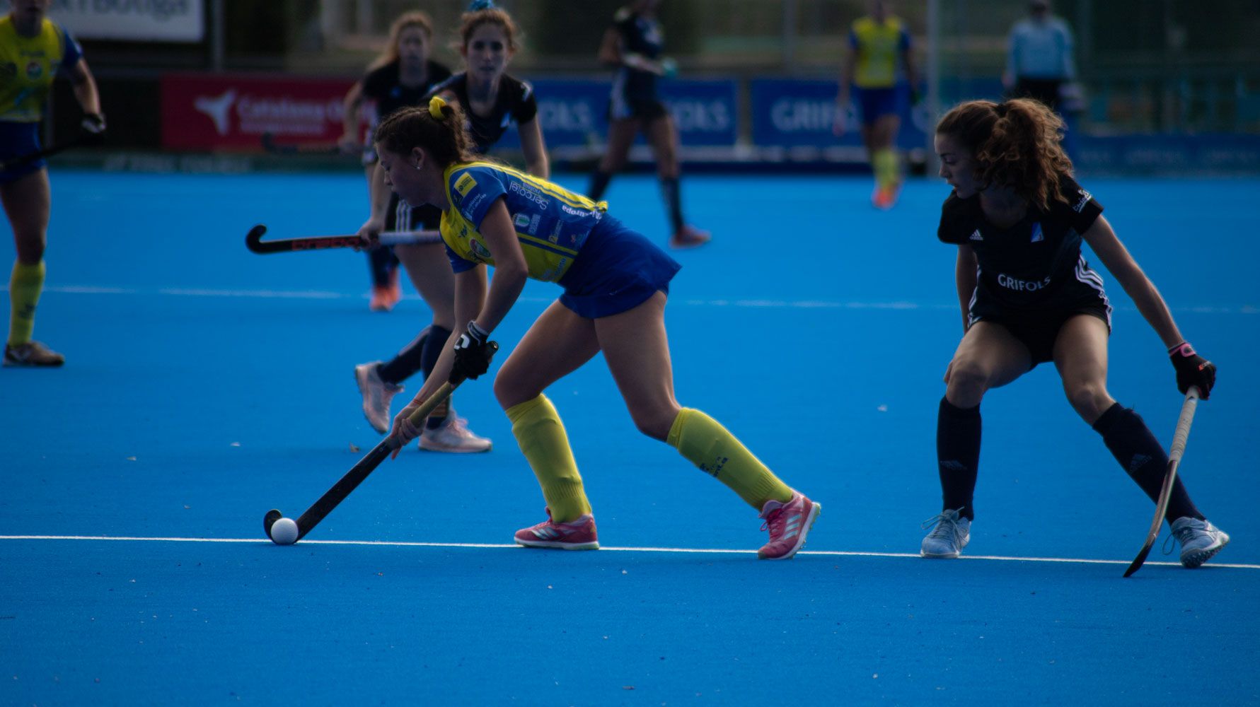 Hoquei sobre herba femení. Partit de lliga. Junior FC-UD Taburiente. Foto: Adrián Gómez