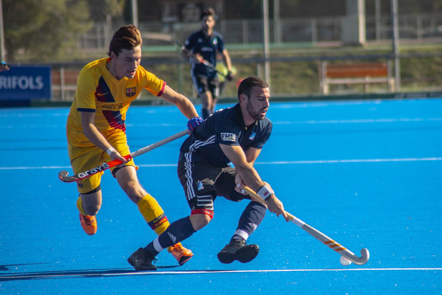 Hoquei sobre herba masculí. Partit de lliga. Junior FC-FC Barcelona. Foto: Adrián Gómez