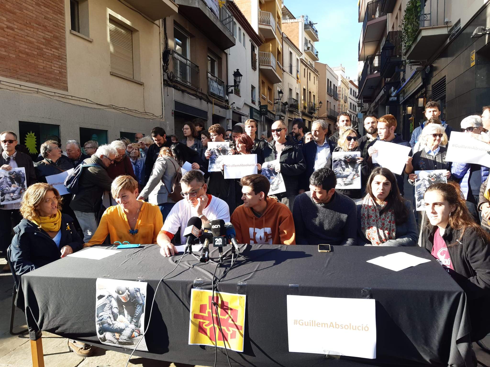 Roda de premsa sobre la detenció de Guillem. FOTO: TOT Sant Cugat