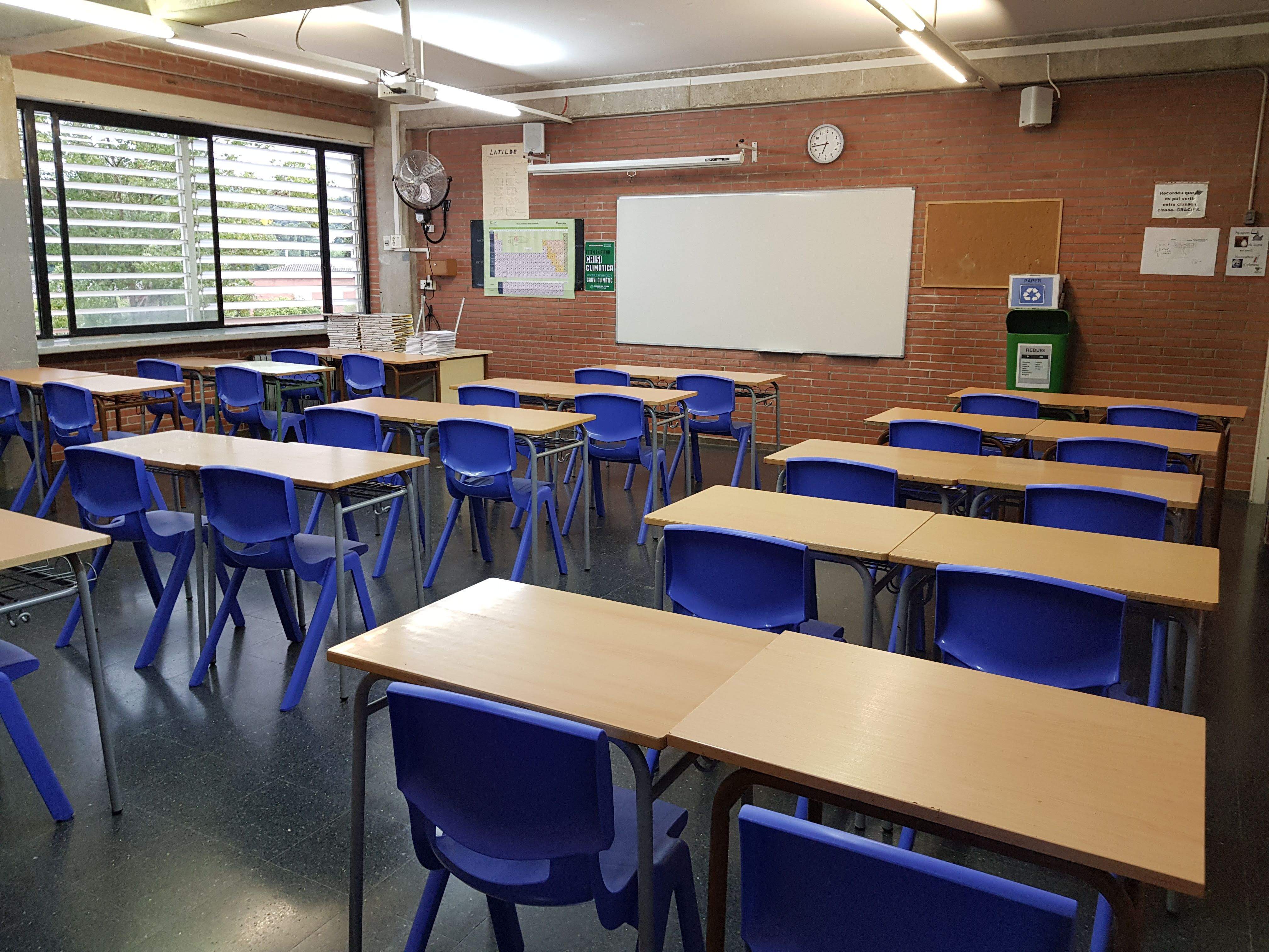 Una aula de l'Arnau Cadell FOTO: Cedida