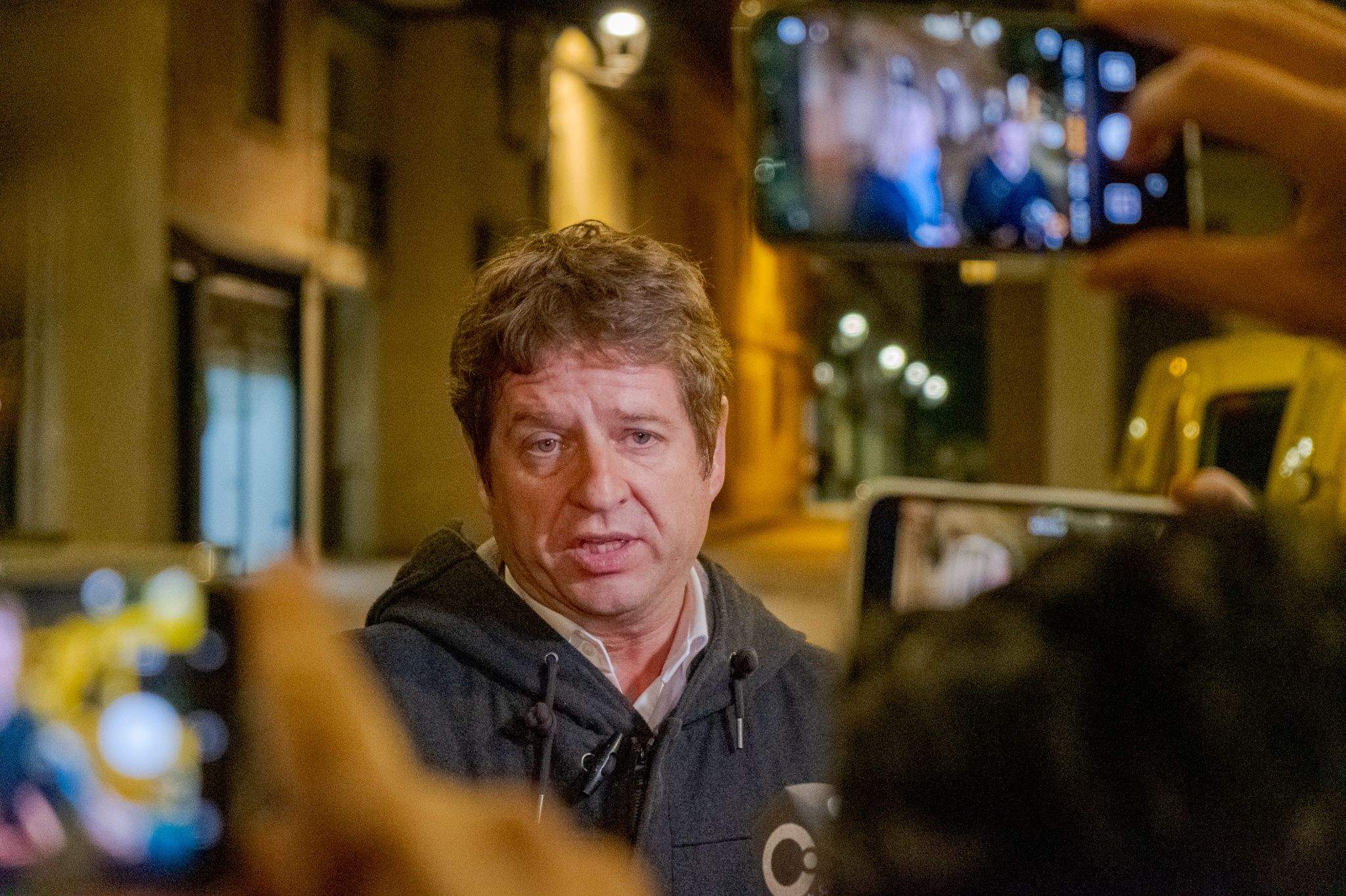 Roda de premsa de govern a la plaça Barcelona. FOTO: Ale Gómez