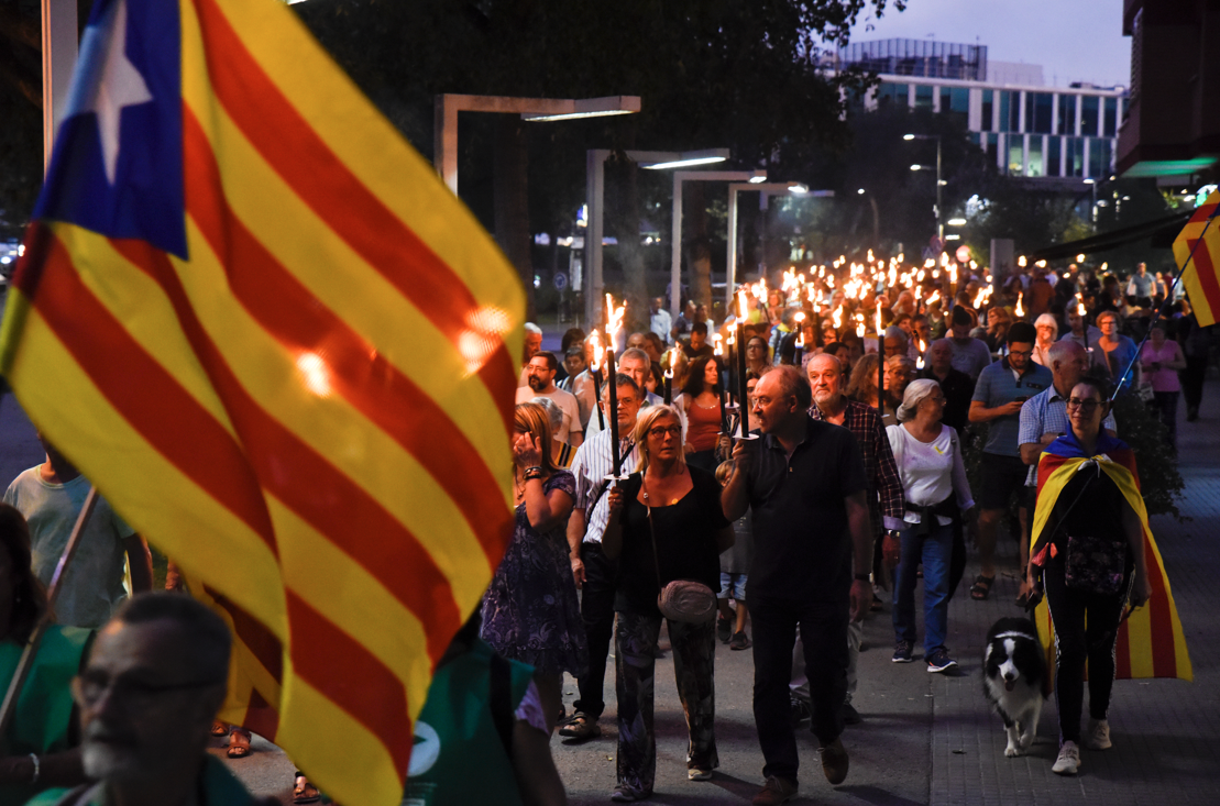 Manifestació independentista a Sant Cugat FOTO: Bernat Millet