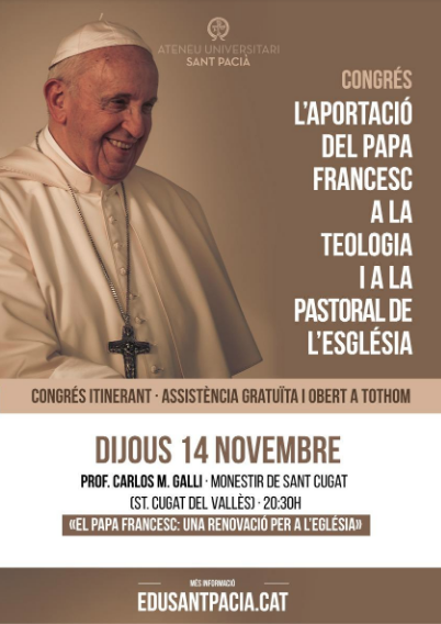 Cartell de la xerrada sobre el Papa Francesc