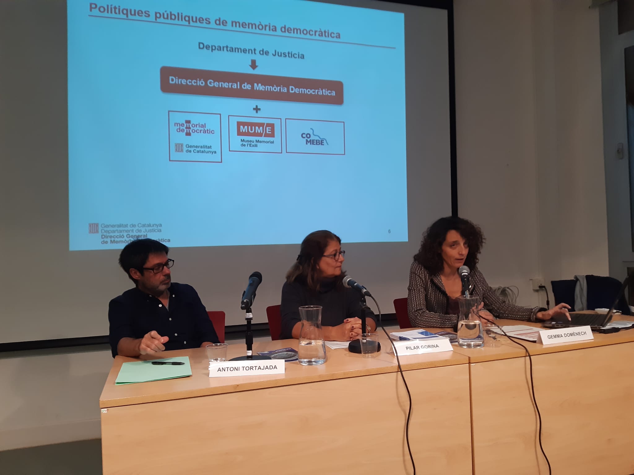 D'esquerra a dreta: Antoni Tortajada, Gemma Domènech i Pilar Gorina. FOTO: Ferran Mitjà