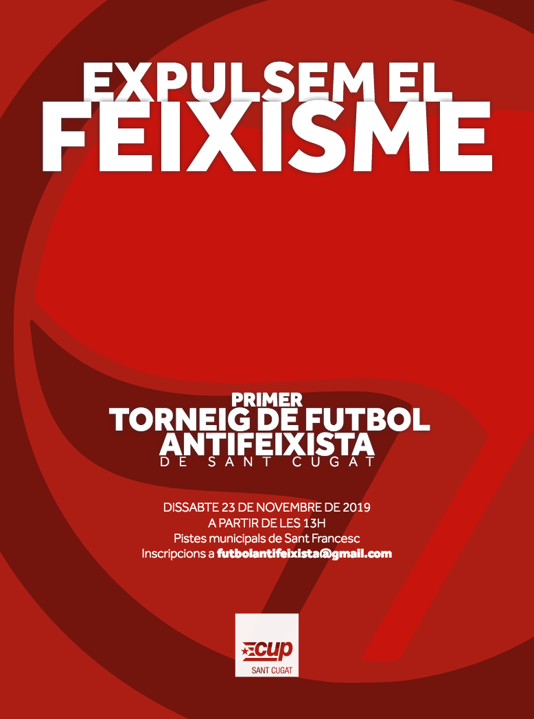 Cartell del torneig de futbol sala antifeixista de la CUP