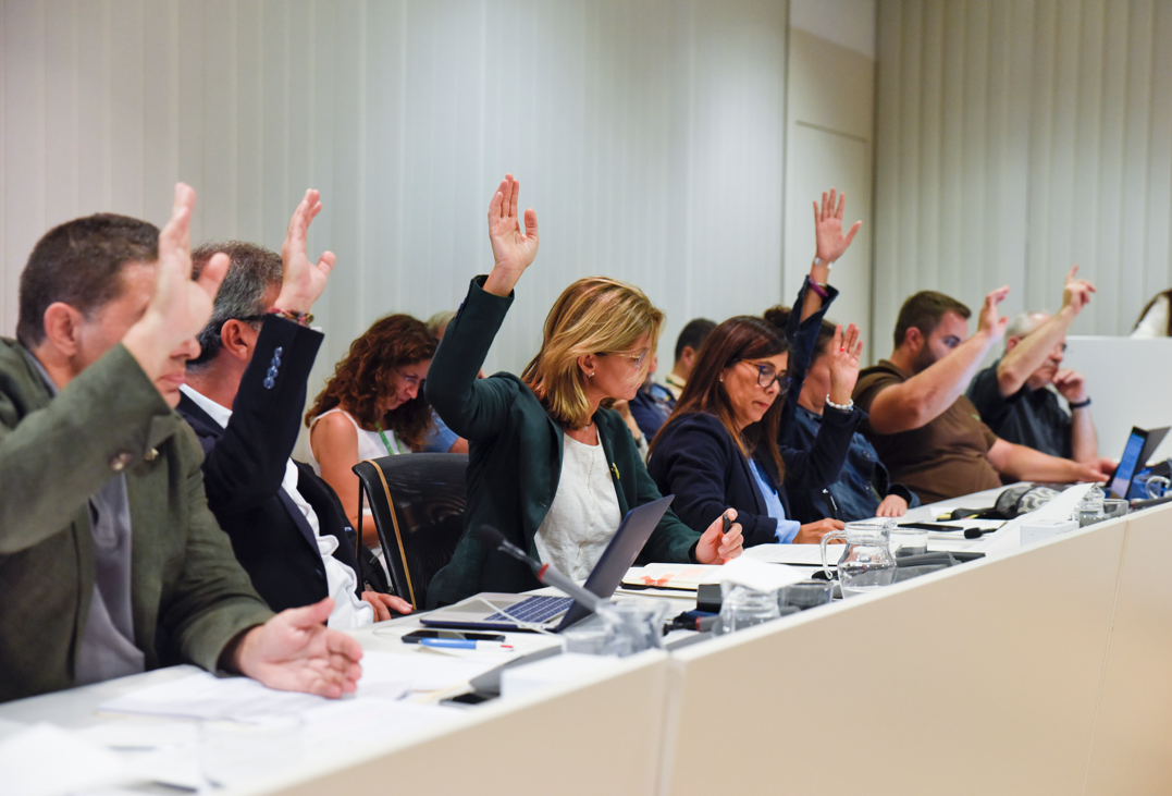 Els regidors de Junts per Sant Cugat en un ple municipal FOTO: Bernat Millet