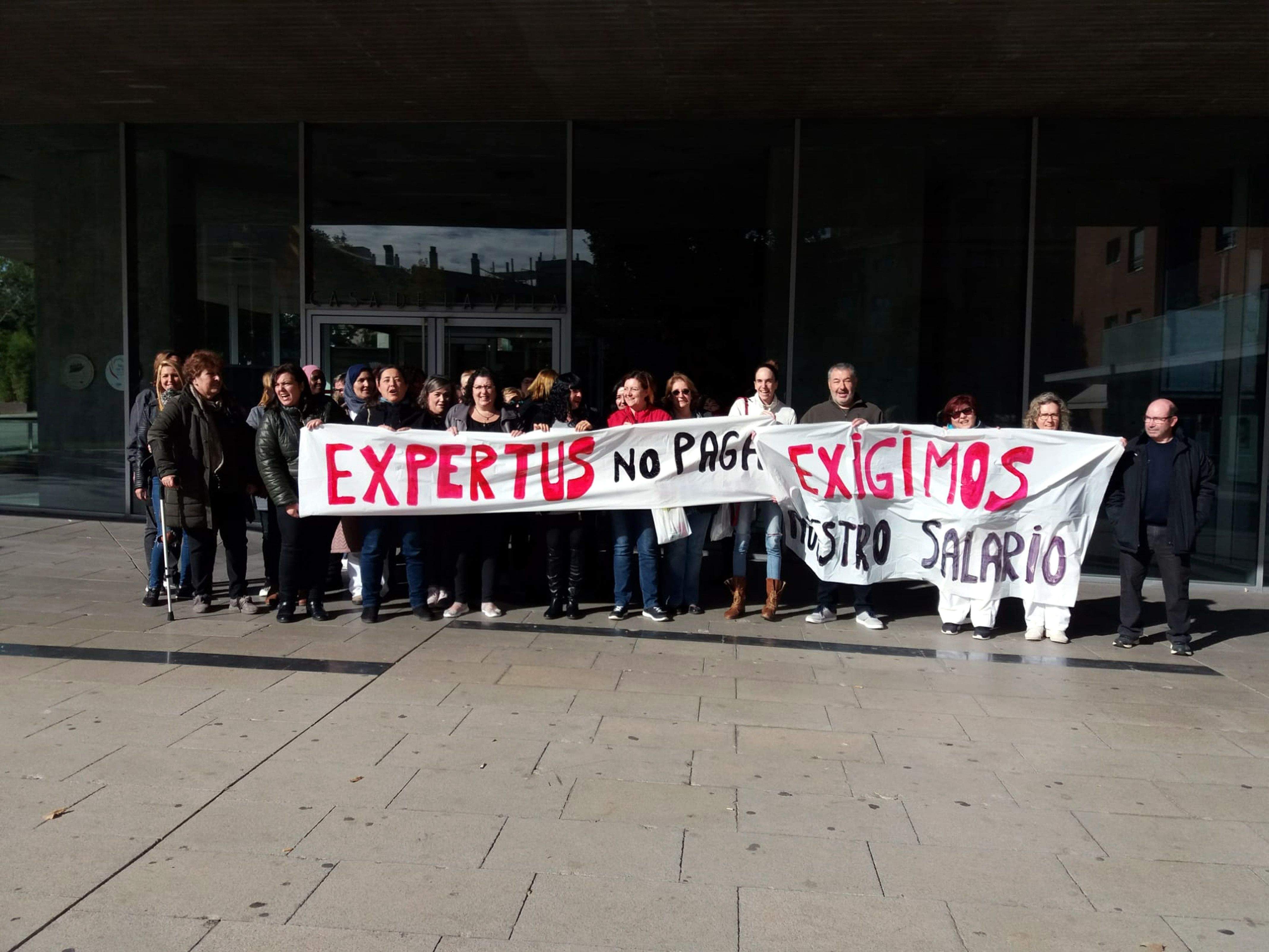 Protesta de treballadors d'Expertus a Mollet FOTO: ACN