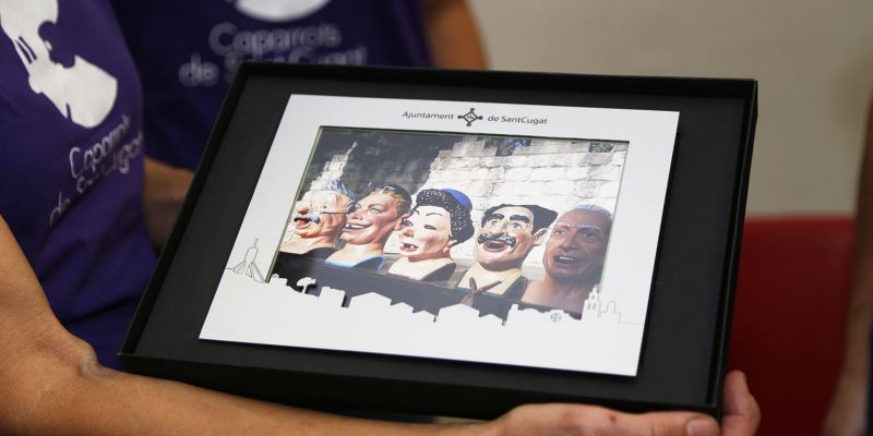 Reconeixement als Caparrots de Sant Cugat en el seu desè aniversari. FOTO: Anna Bassa