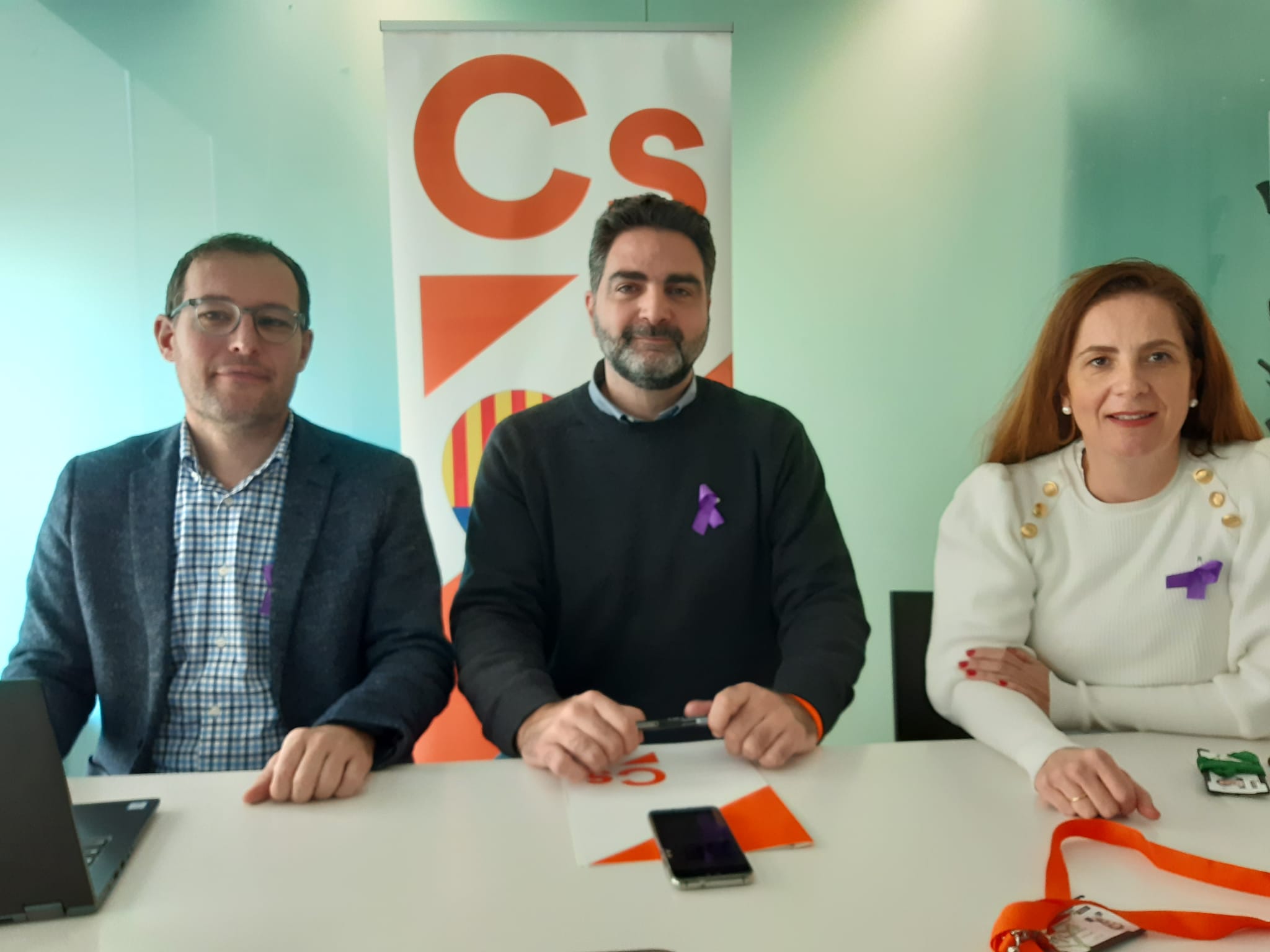 Sergio Blázquez, Aldo Ciprián i Múnia Fernández-Jordán (Ciutadans). FOTO: Ferran Mitjà
