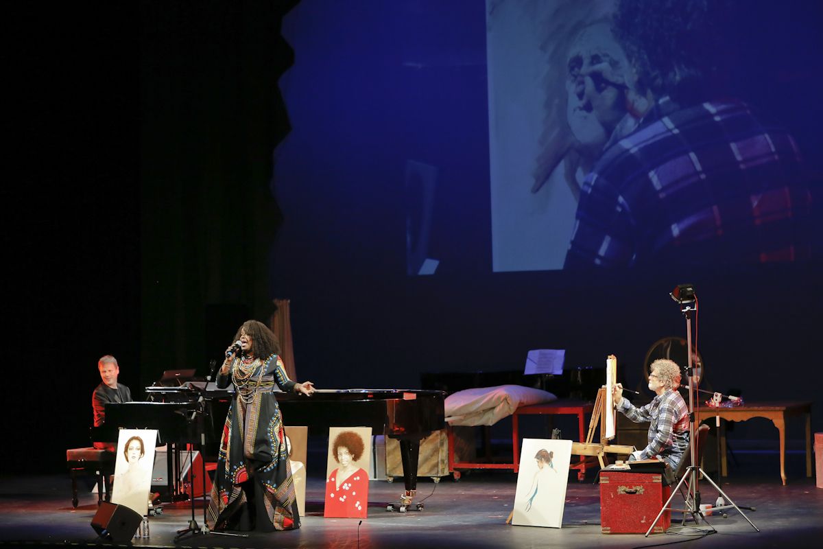 '2 artistes, 1 projecte. Tots contra la pòlio', amb Lluis Ribas i Monica Green al Teatre-Auditori. FOTO: Yves Dimant