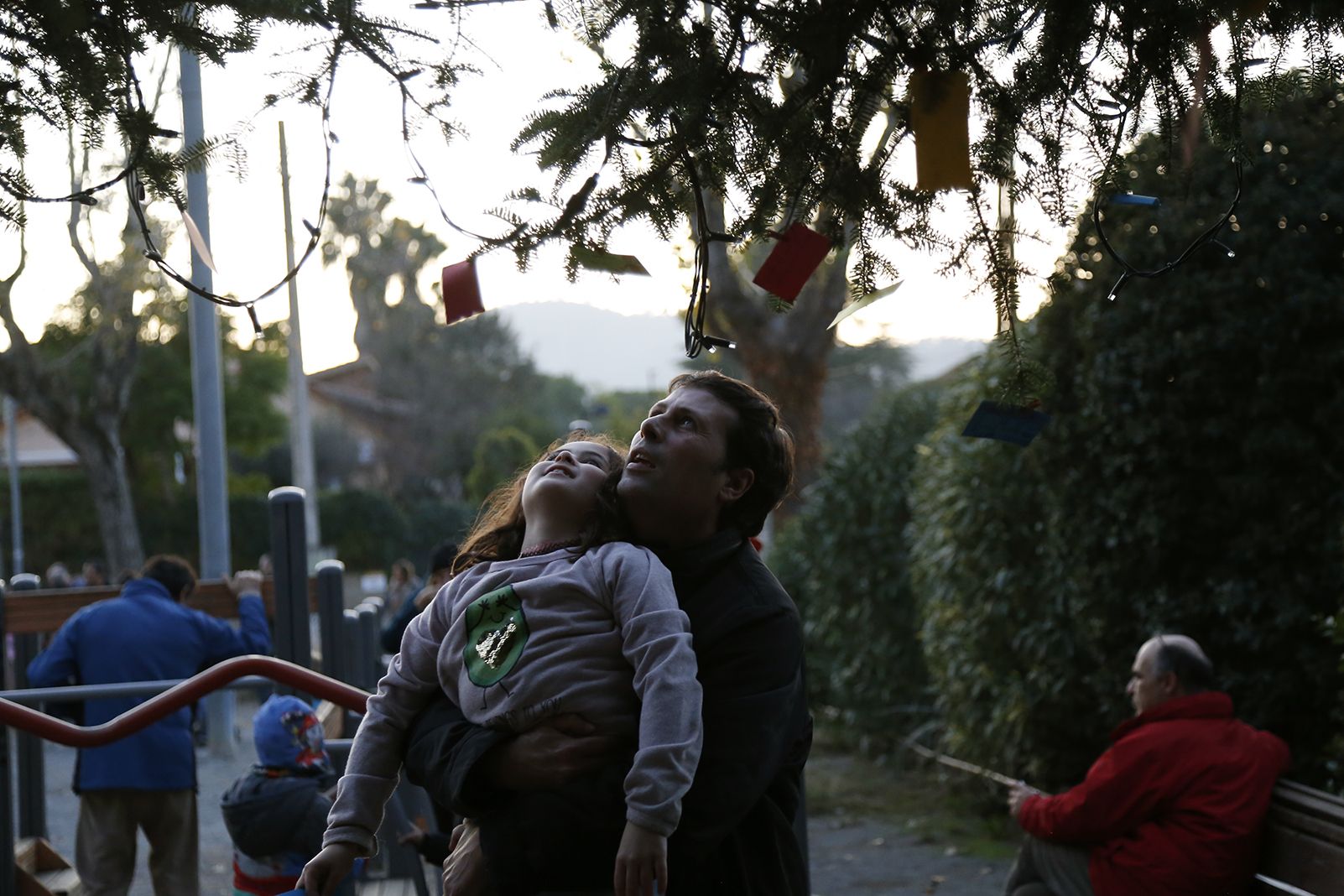 Desitjos a l'encesa de llums de l'arbre de nadal a Valldoreix. FOTO: Anna Bassa