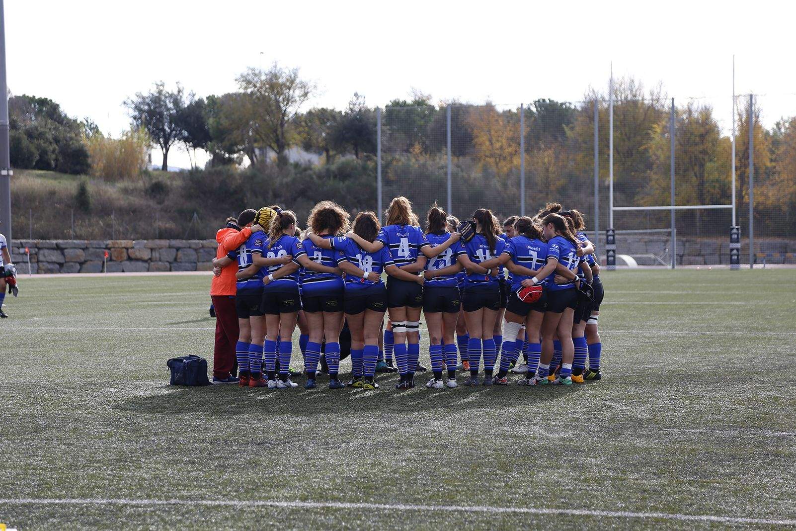 Unió del CR Sant Cugat abans de la semifinal vers el Gòtics RC. FOTO: Anna Bassa.