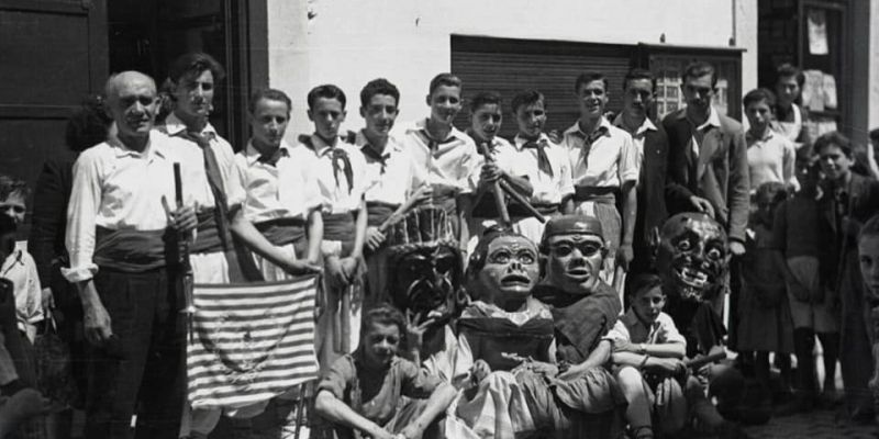 Imatge de la Trobada Cultural l'any 1948 a Sant Cugat. FOTO: Cedida