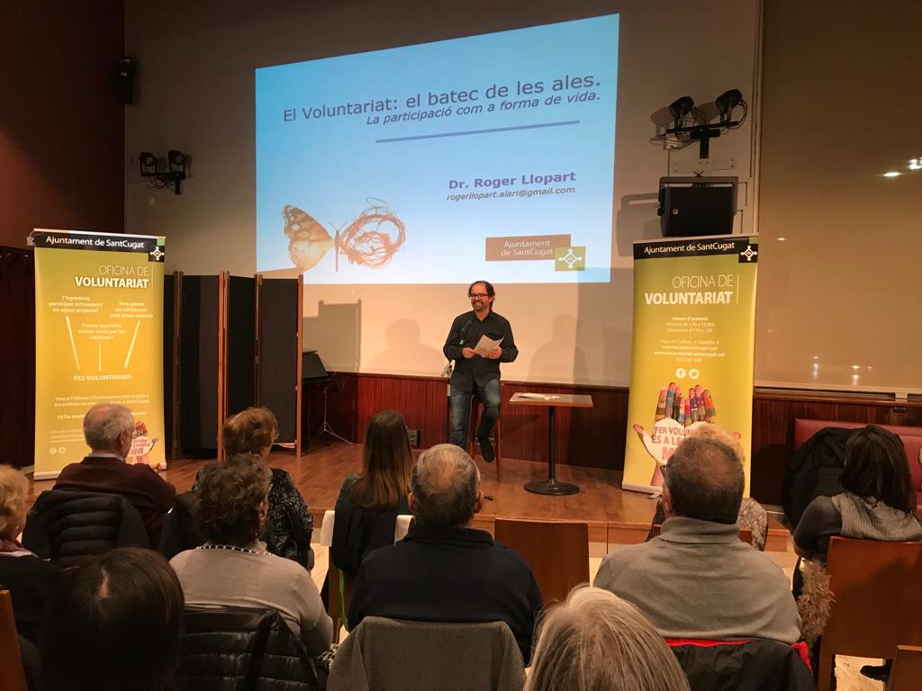 Celebració del Dia del Voluntariat amb la conferència de Roger Llopart. FOTO: C.Caballé