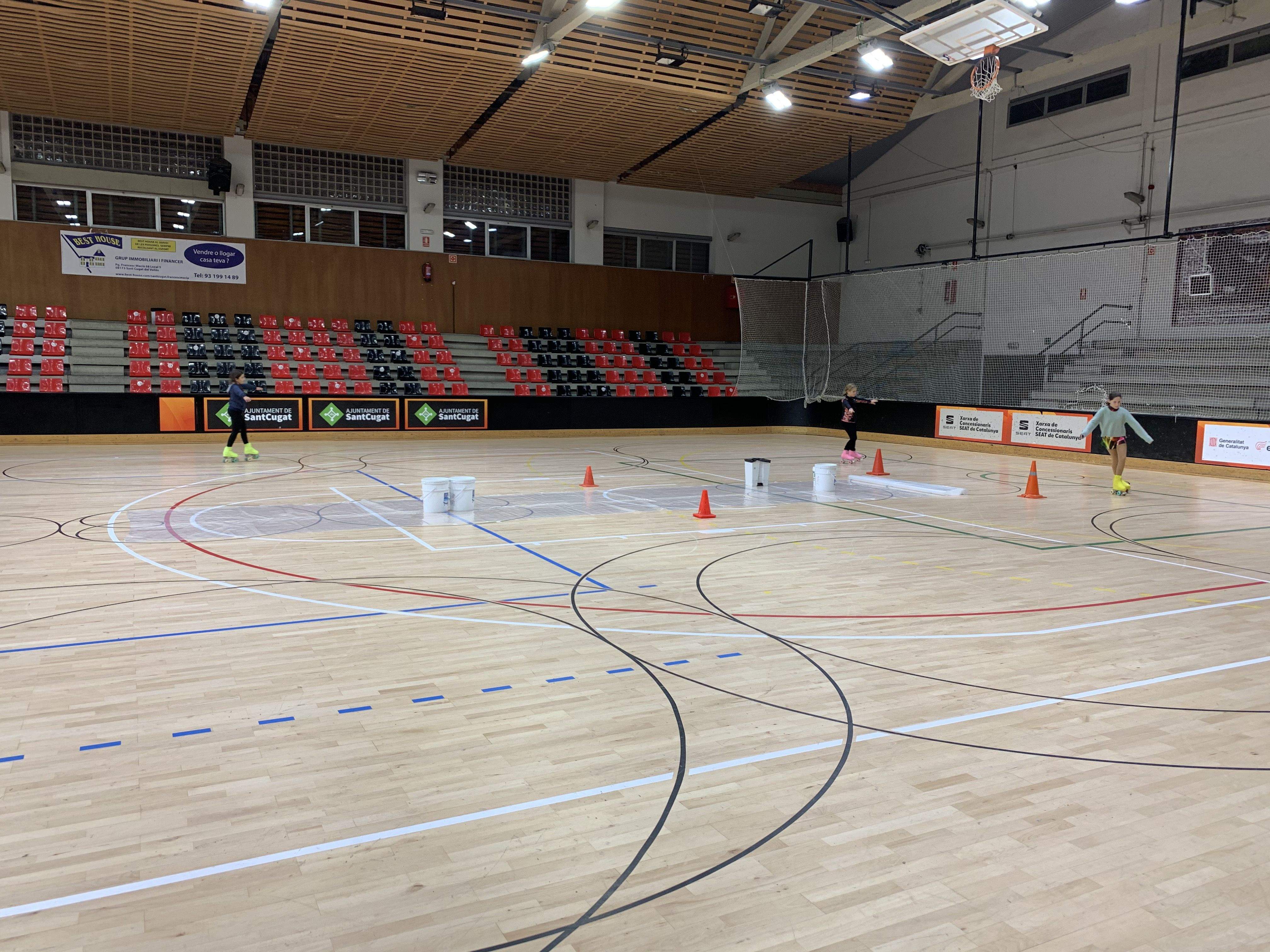 Imatge d'una part del parquet del Pavelló 2, aquest dimecres, 4 de desembre. FOTO: Àlex López Puig