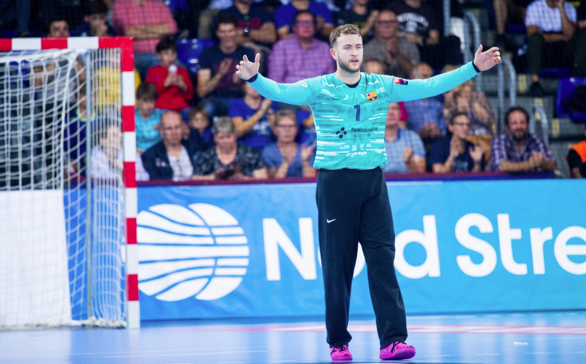 Gonzalo Pérez de Vargas, porter del FC Barcelona, donarà suport al Club Handbol Sant Cugat. FOTO: Twitter Gonzalo Pérez de Vargas