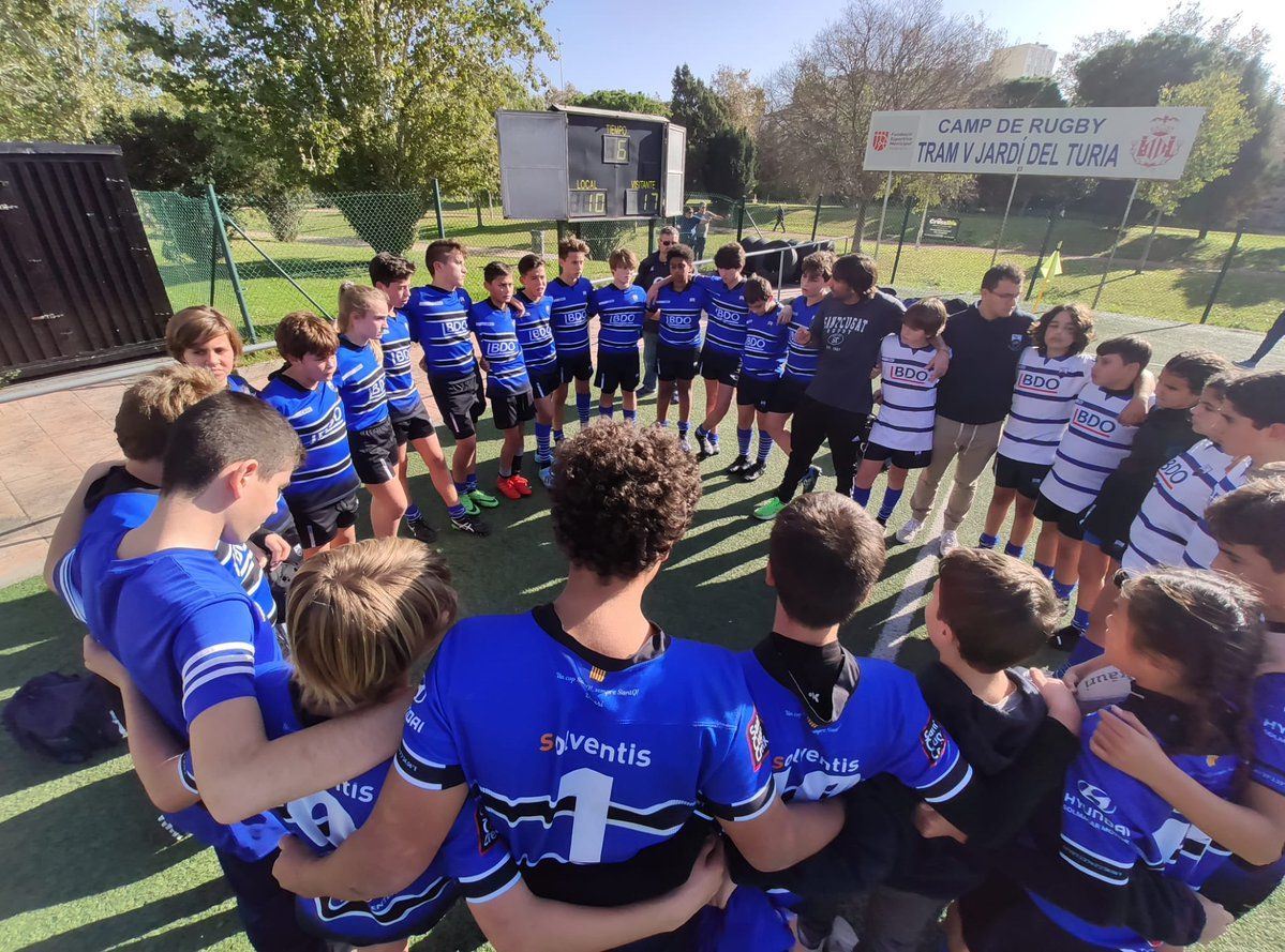 L'equip sub-14 del Club de Rugby Sant Cugat, brillant campió del prestigiós Torneig Melé. FOTO: Club de Rugby Sant Cugat