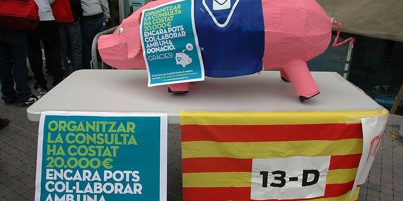 Es van recaptar fons per sufragar la consulta sobre la independència a Sant Cugat. FOTO: Cedida