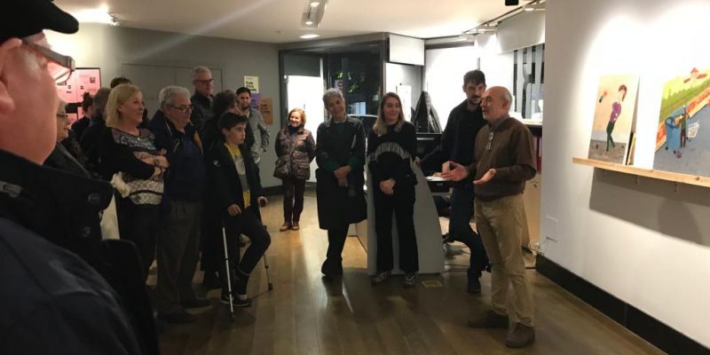 Moment de la inauguració de l'exposició "El color de la ira i la revolta". FOTO: C.Caballé