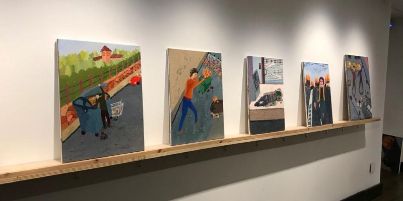 Algunes de les obres que es poden veure al Centre d'Art Maristany. FOTO: C.Caballé