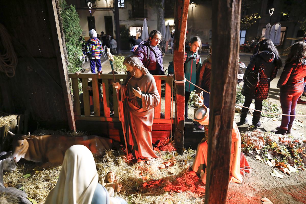 Presentació del pessebre vivent al NADAL de la plaça Barcelona a Sant Cugat. FOTO: Yves Dimant