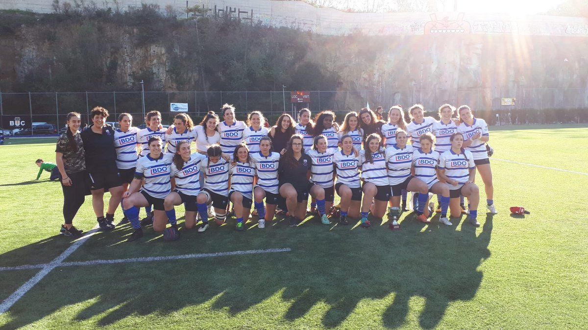 Les jugadores del CR Sant Cugat en la final d'aquest diumenge contra el BUC. FOTO: Club de Rugby Sant Cugat.