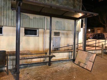 Així va quedar la marquesina de Valldoreix FOTO: EMD Valldoreix