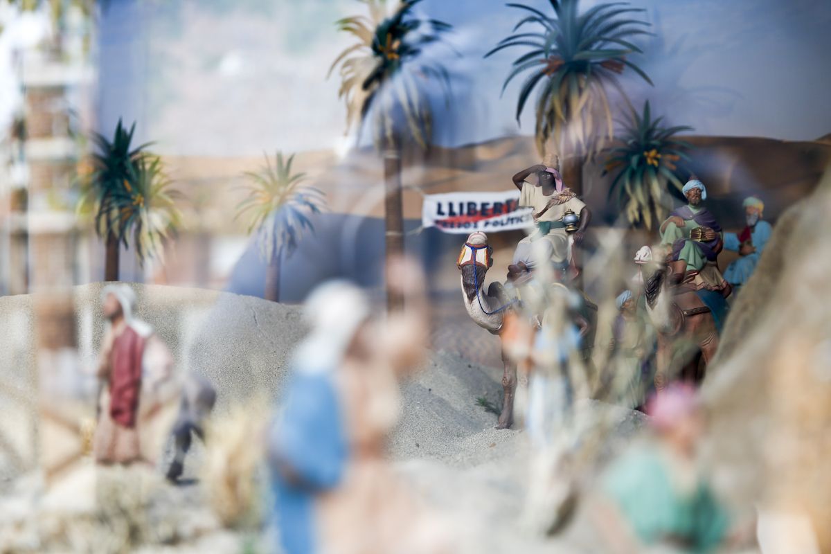 Concurs de pessebres a la finestra de les cases de Sant Cugat. FOTO: Yves Dimant