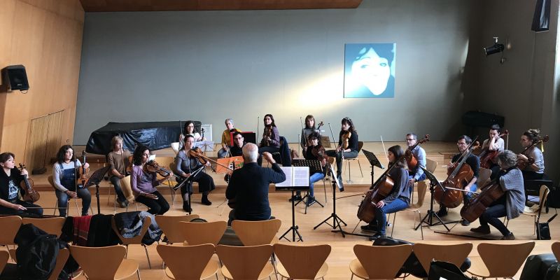 Assaig de cordes de l'Orquestra Diletant de Catalunya el 15 de desembre. FOTO: C.Caballé