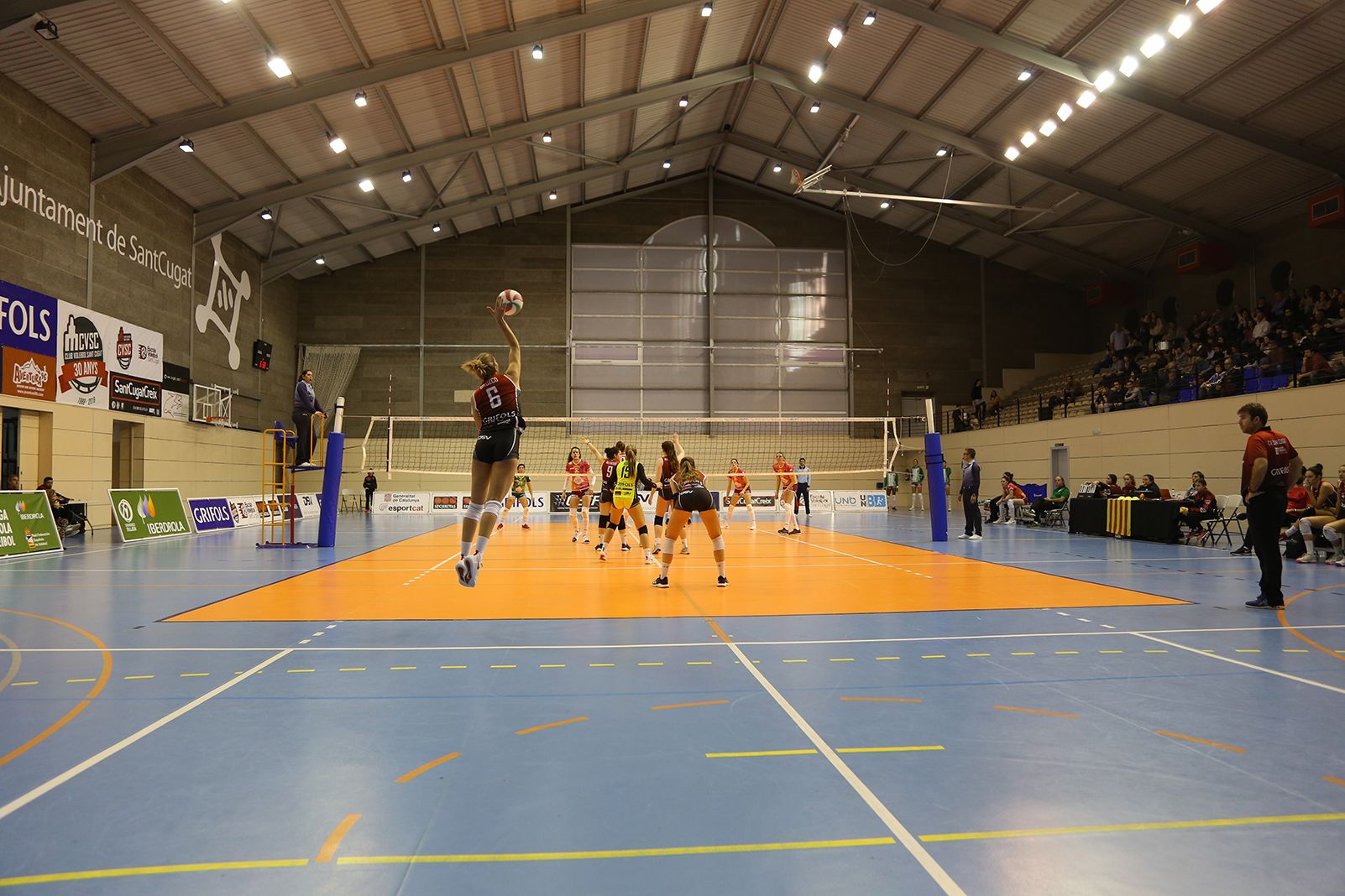 Partit de lliga Voleibol femení DSV CV Sant Cugat- Logronyo. FOTO: Anna Bassa