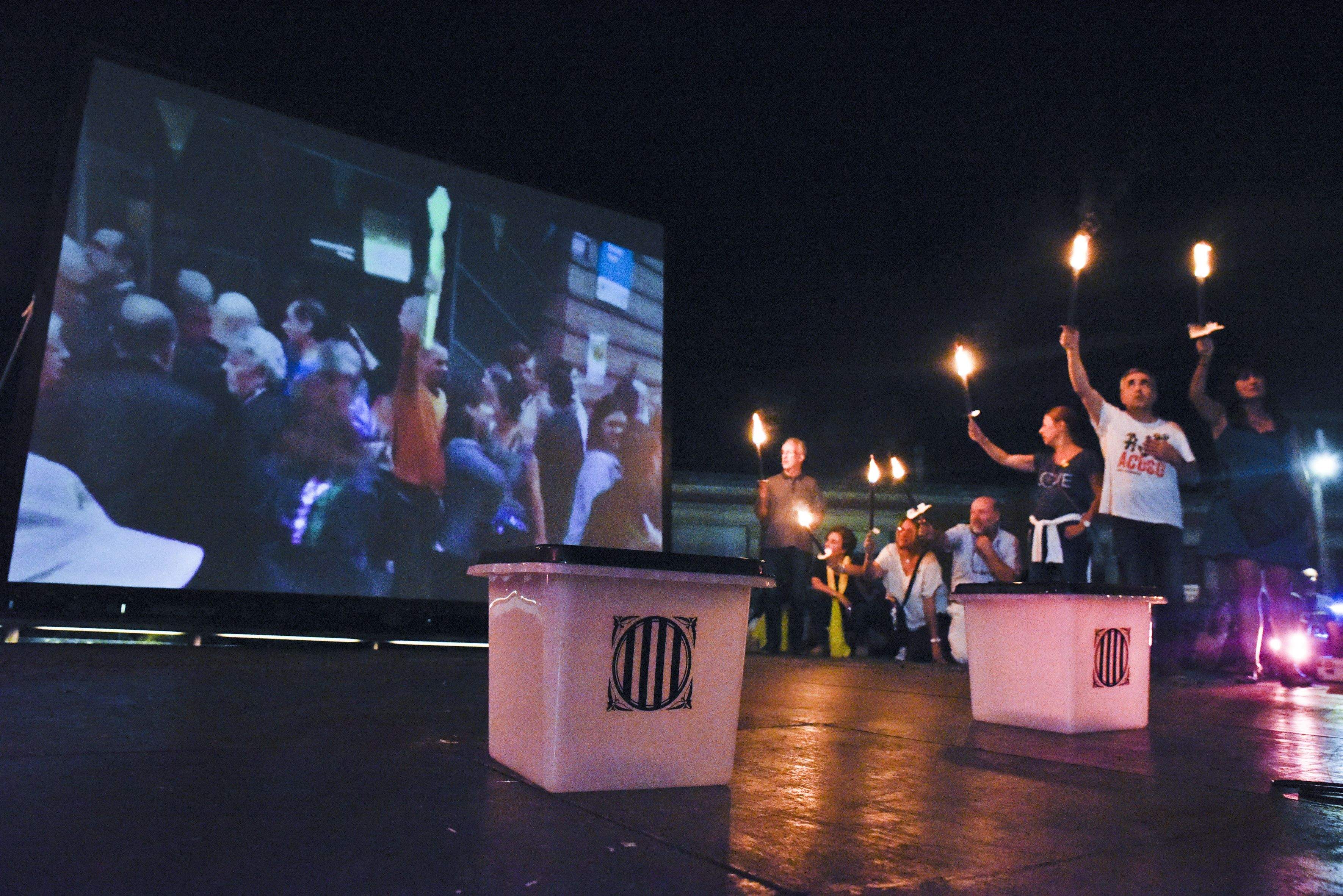 Commemoració del 2n aniversari de l'1 d'octubre. FOTO: Bernat Millet