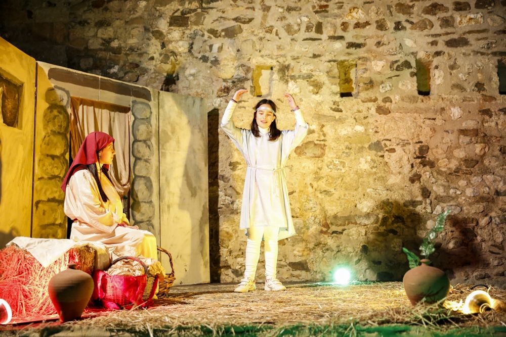 Pessebre vivent al monestir de Sant Cugat. FOTO: Yves Dimant