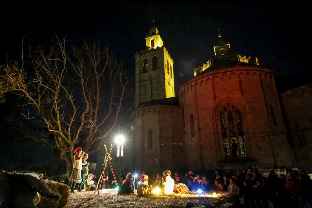 Pessebre vivent al monestir de Sant Cugat. FOTO: Yves Dimant