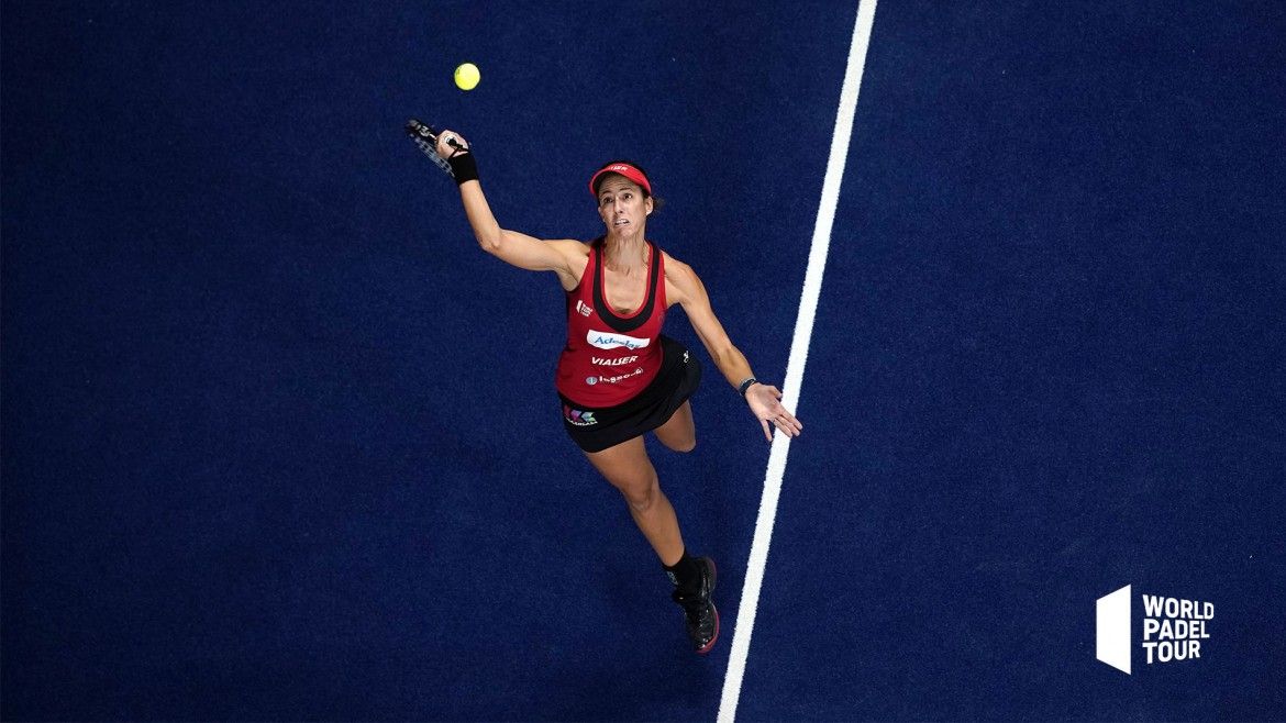 Marta Marrero en la final del màster de Barcelona del WPT. FOTO: World Padel Tour. 