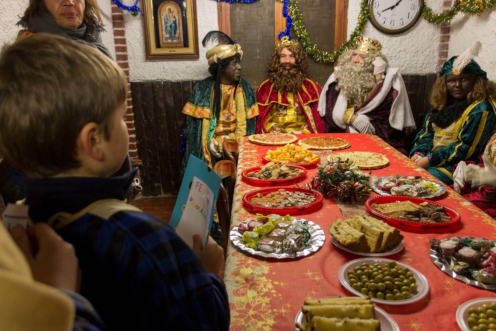 El Reis d'Orient durant la seva visita a les Planes el 2019. FOTO: Paula Galván