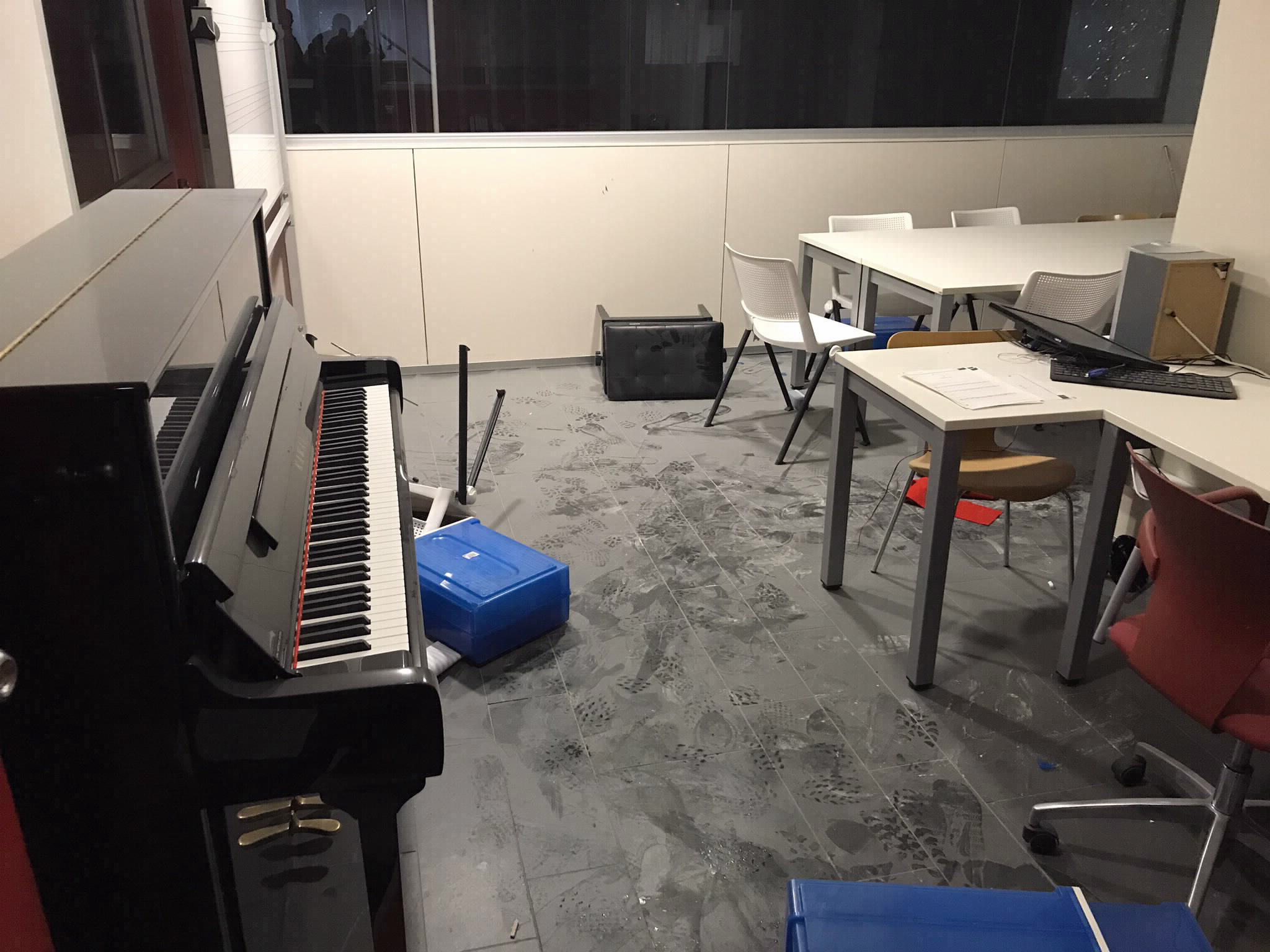 Destrosses a l'Escola Municipal de Música. FOTO: Ajuntament de Sant Cugat