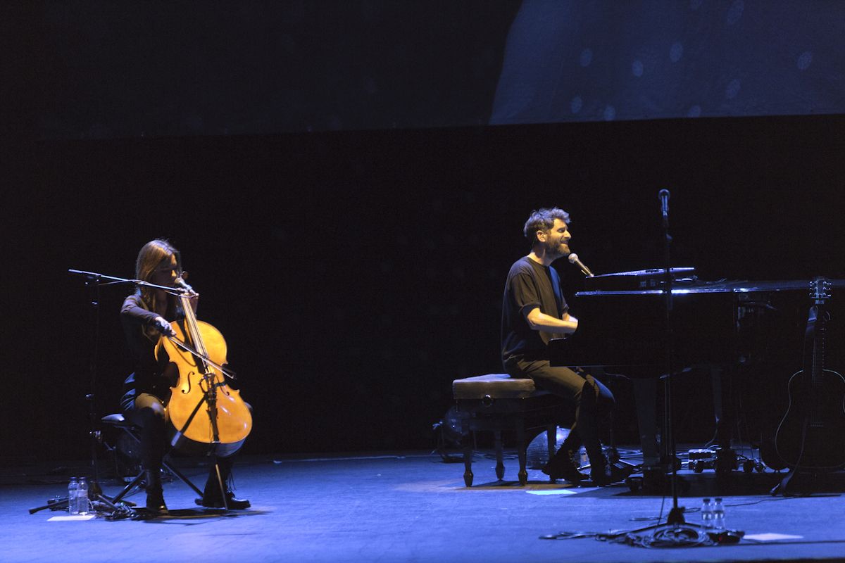 Joan Dausà, al piano, durant el concert a Sant Cugat FOTO: Yves Dimant