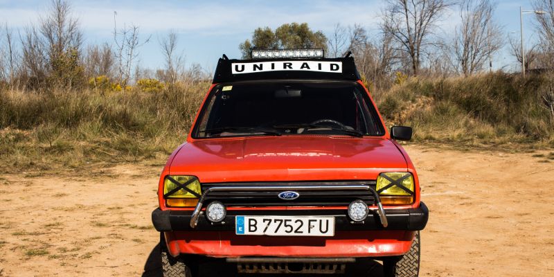 El Ford Fiesta amb el qual participaran en l'UniRaid. FOTO: Cedida