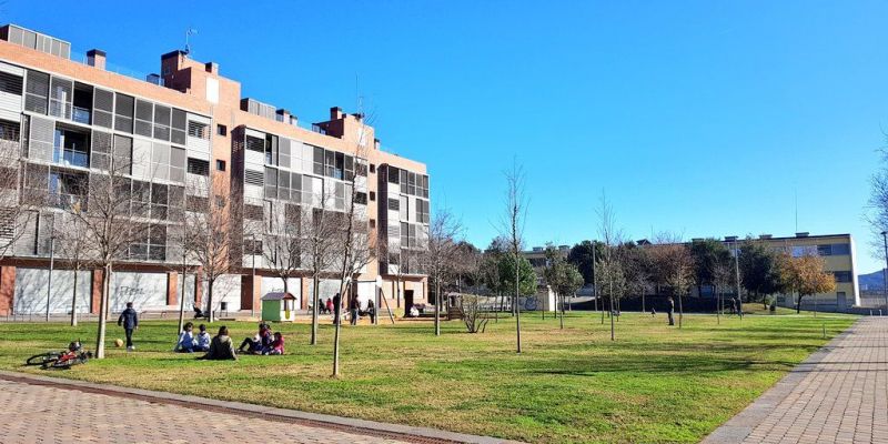 El parc on s'hauran d'ubicar els nous mòduls de La Mirada FOTO: Cedida