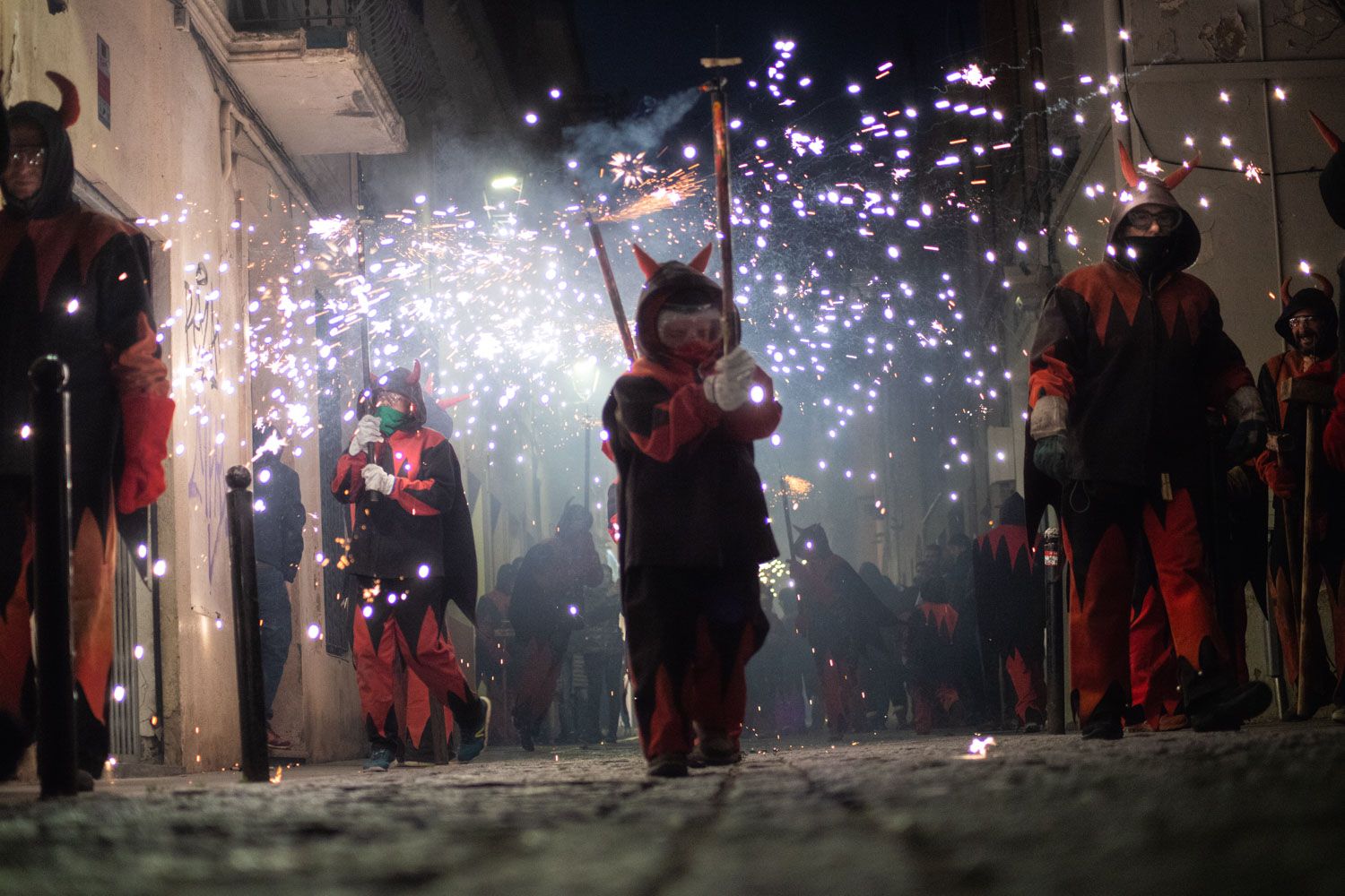 Els foguerons dels tres tombs. Foto: Adrián Gómez