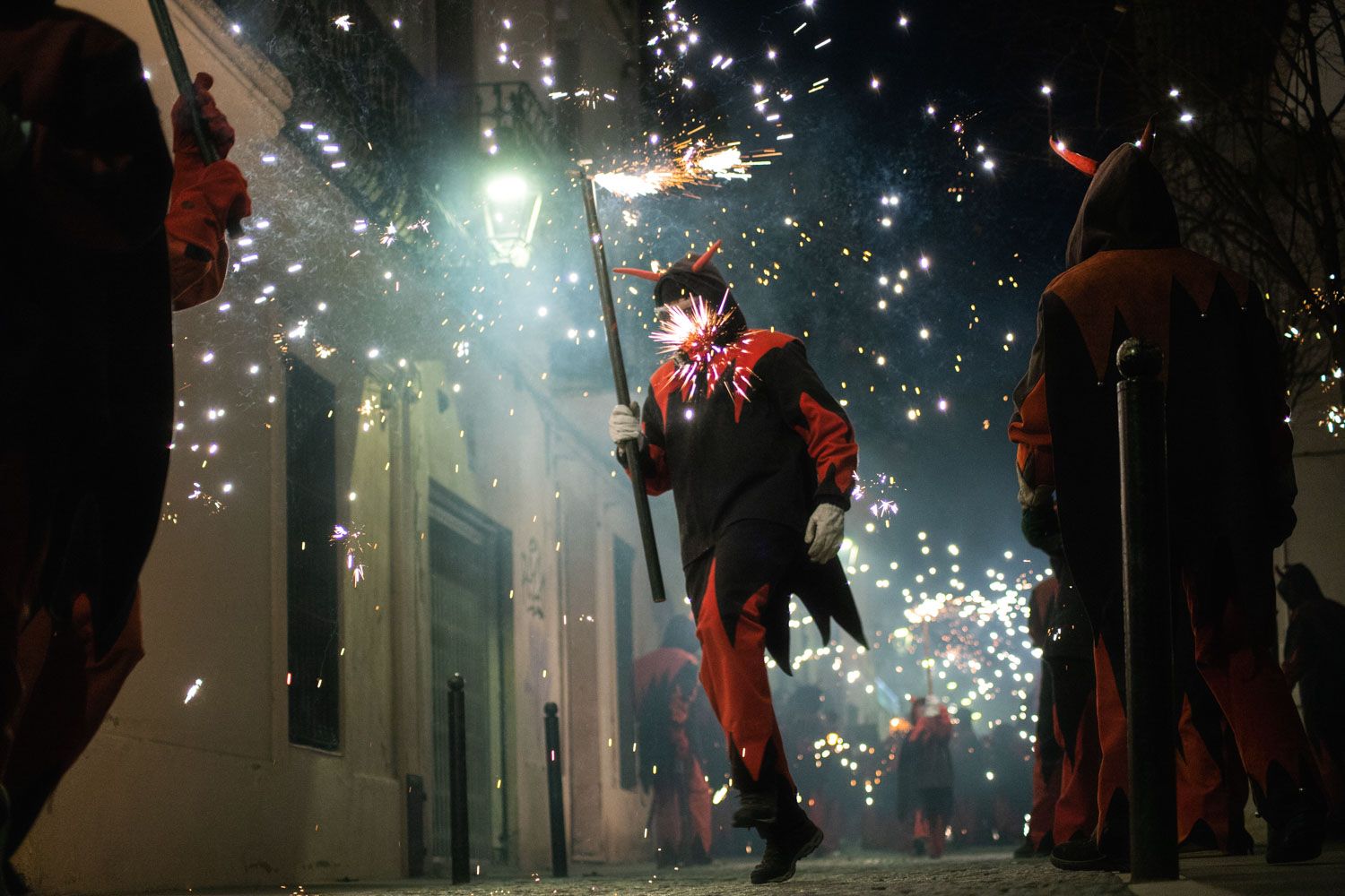 Els foguerons dels tres tombs. Foto: Adrián Gómez