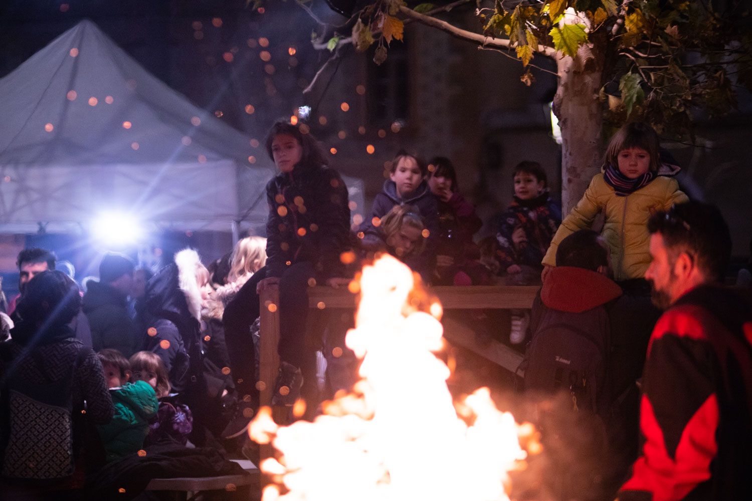 Els foguerons dels tres tombs. Foto: Adrián Gómez