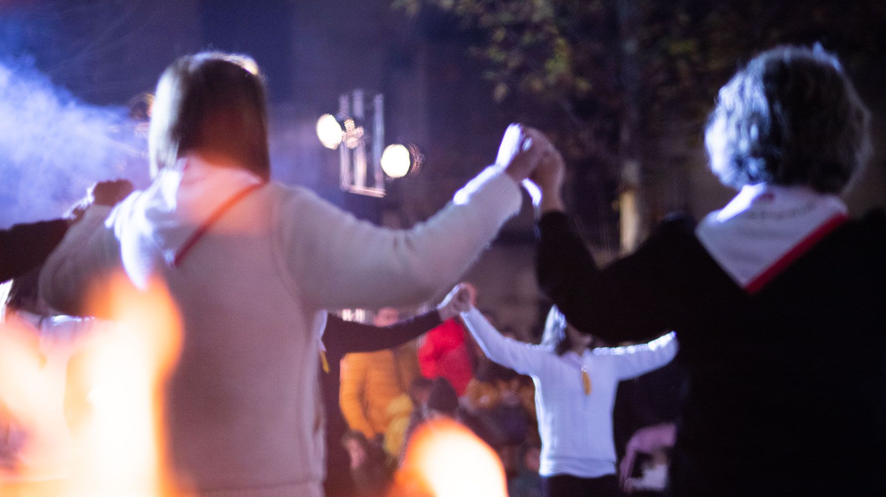 Els foguerons dels tres tombs. Foto: Adrián Gómez
