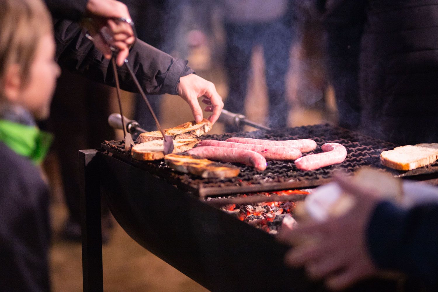 Els foguerons dels tres tombs. Foto: Adrián Gómez