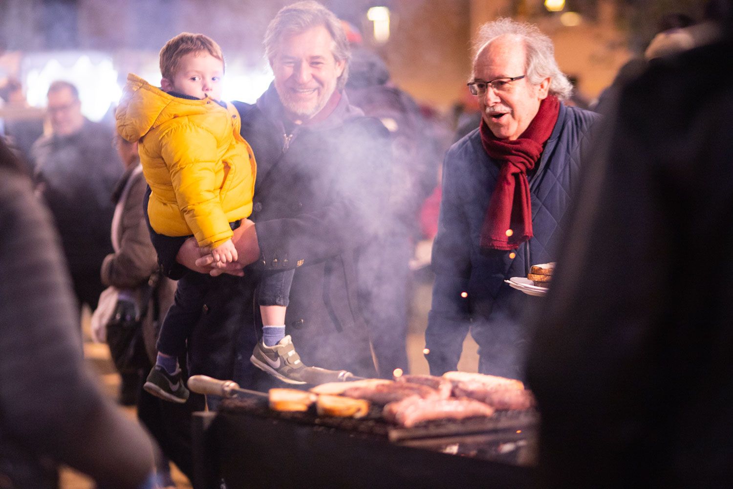 Els foguerons dels tres tombs. Foto: Adrián Gómez