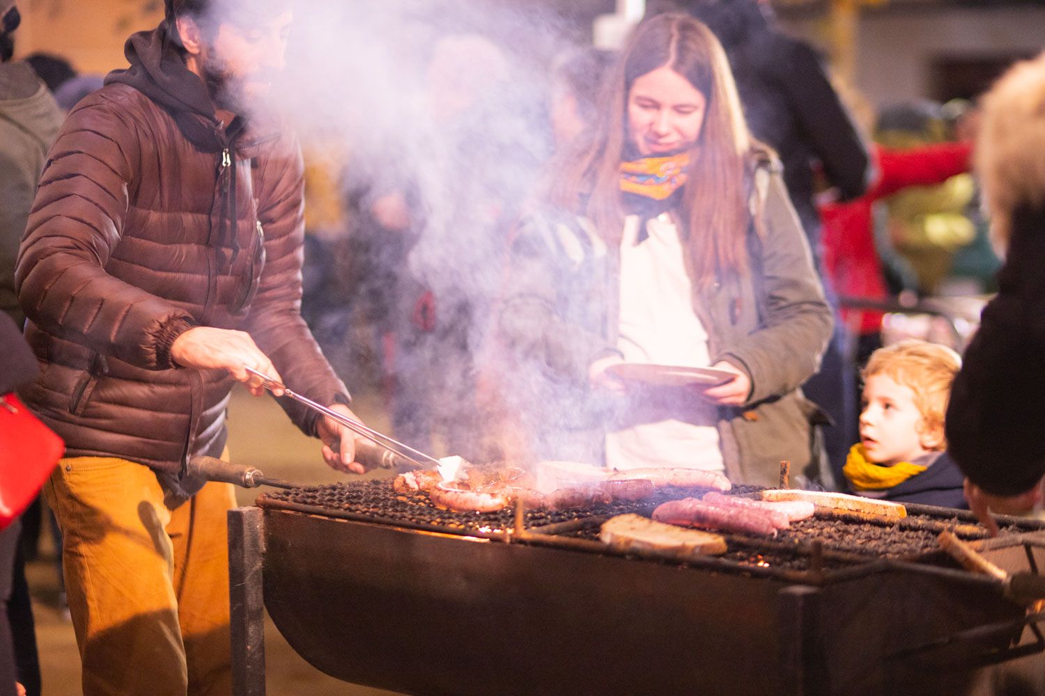 Els foguerons dels tres tombs. Foto: Adrián Gómez