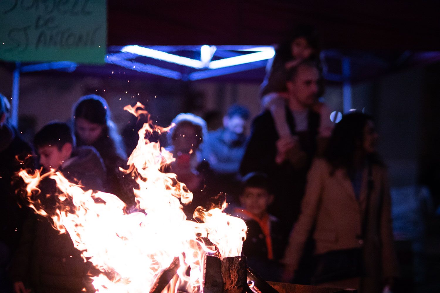 Els foguerons dels tres tombs. Foto: Adrián Gómez